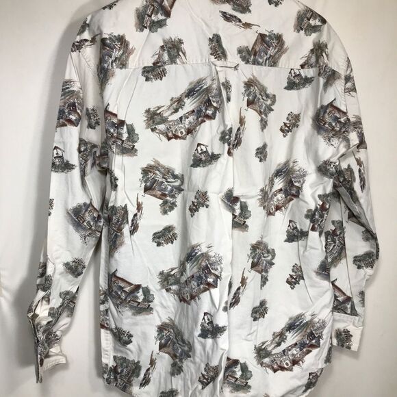 VTG Chaps Ralph Lauren Shirt Mens Med Long Sleeve - Picture 9 of 12